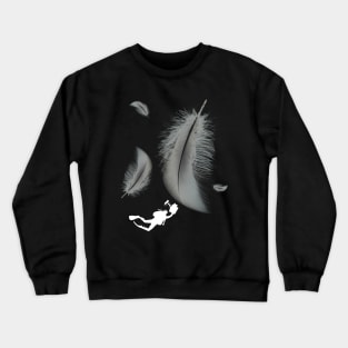 Taucher mit Federn Crewneck Sweatshirt